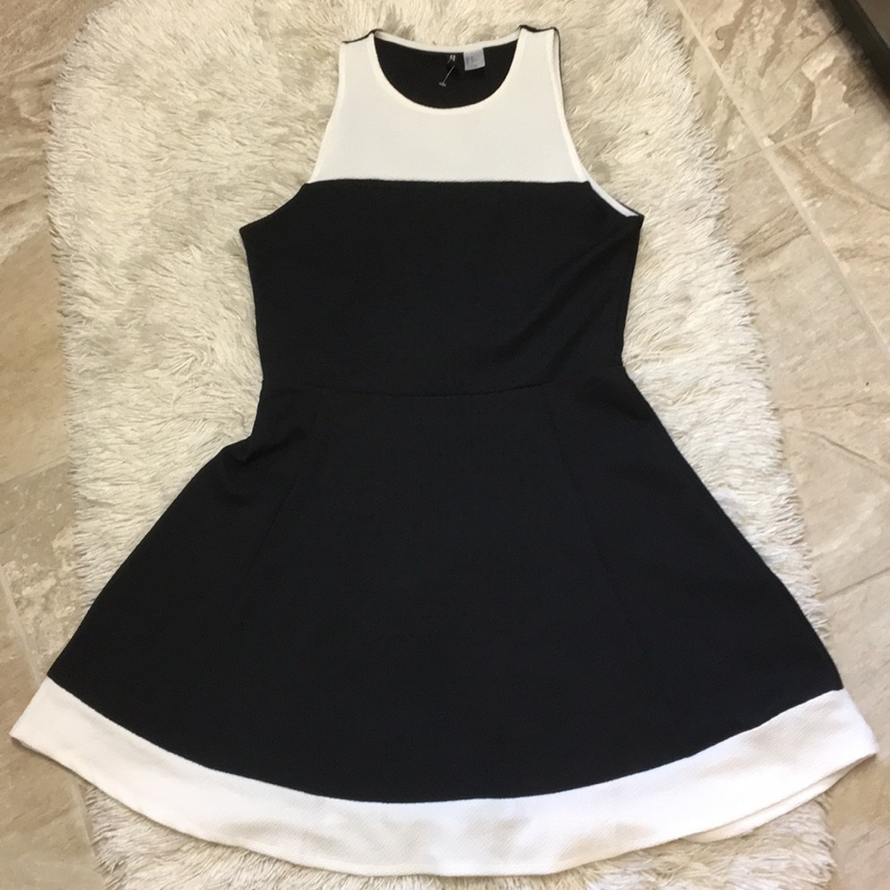 H&M Black and White Dress